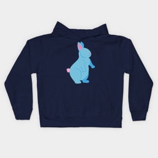 Happy Blue Bunny Kids Hoodie